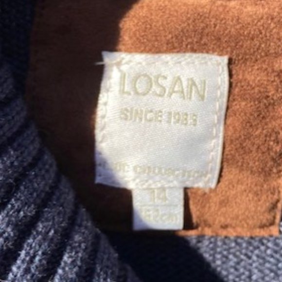 Boy's Navy Sweater - Picture 4 of 5